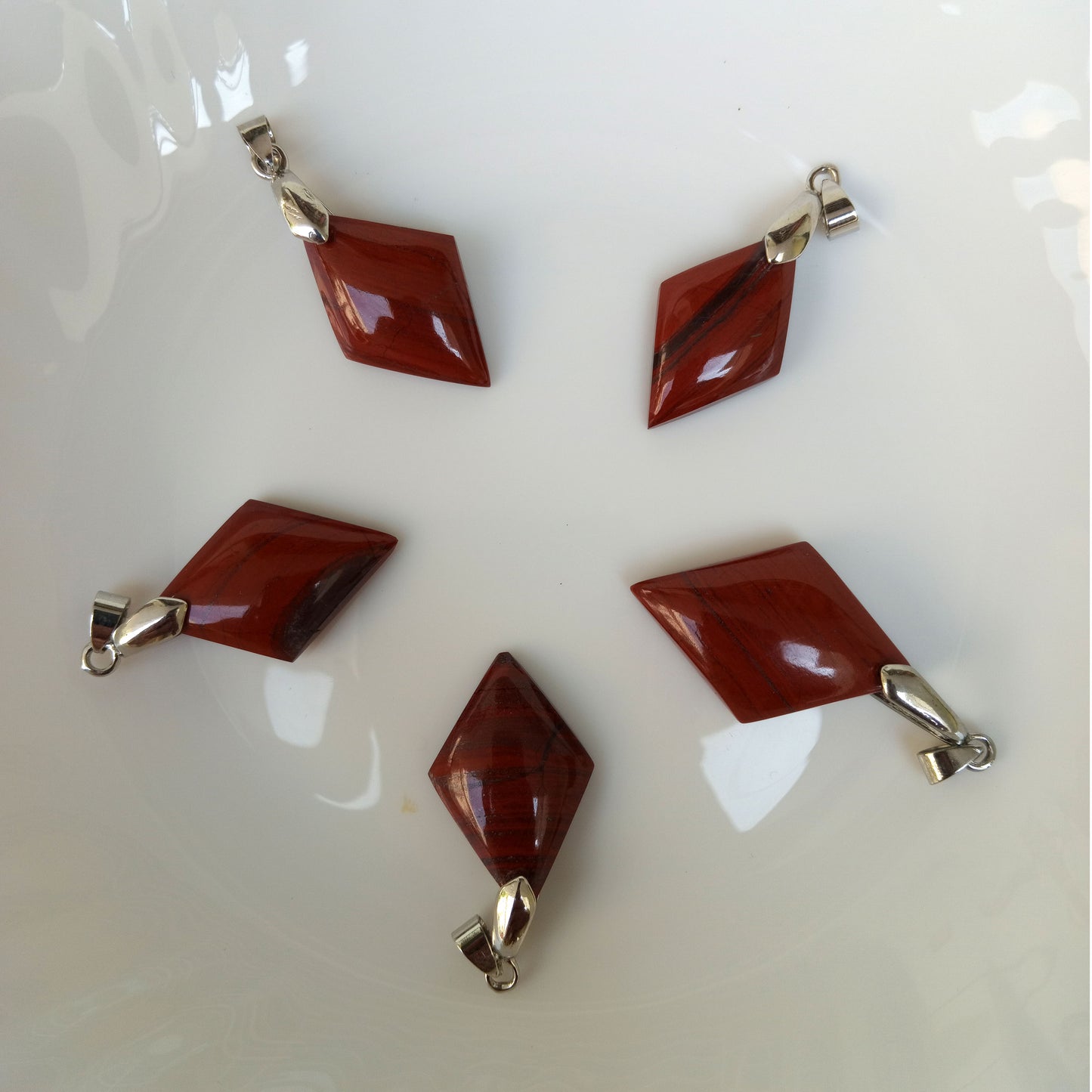 Pendants - Red Jasper Kite Shape