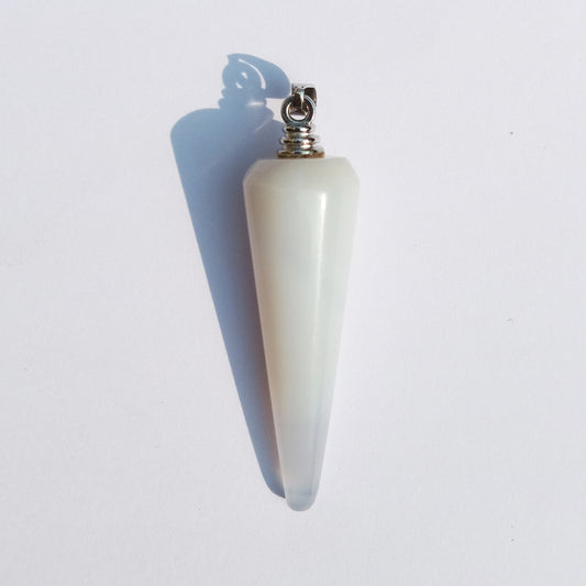 Pendants - White Agate Cone Shape