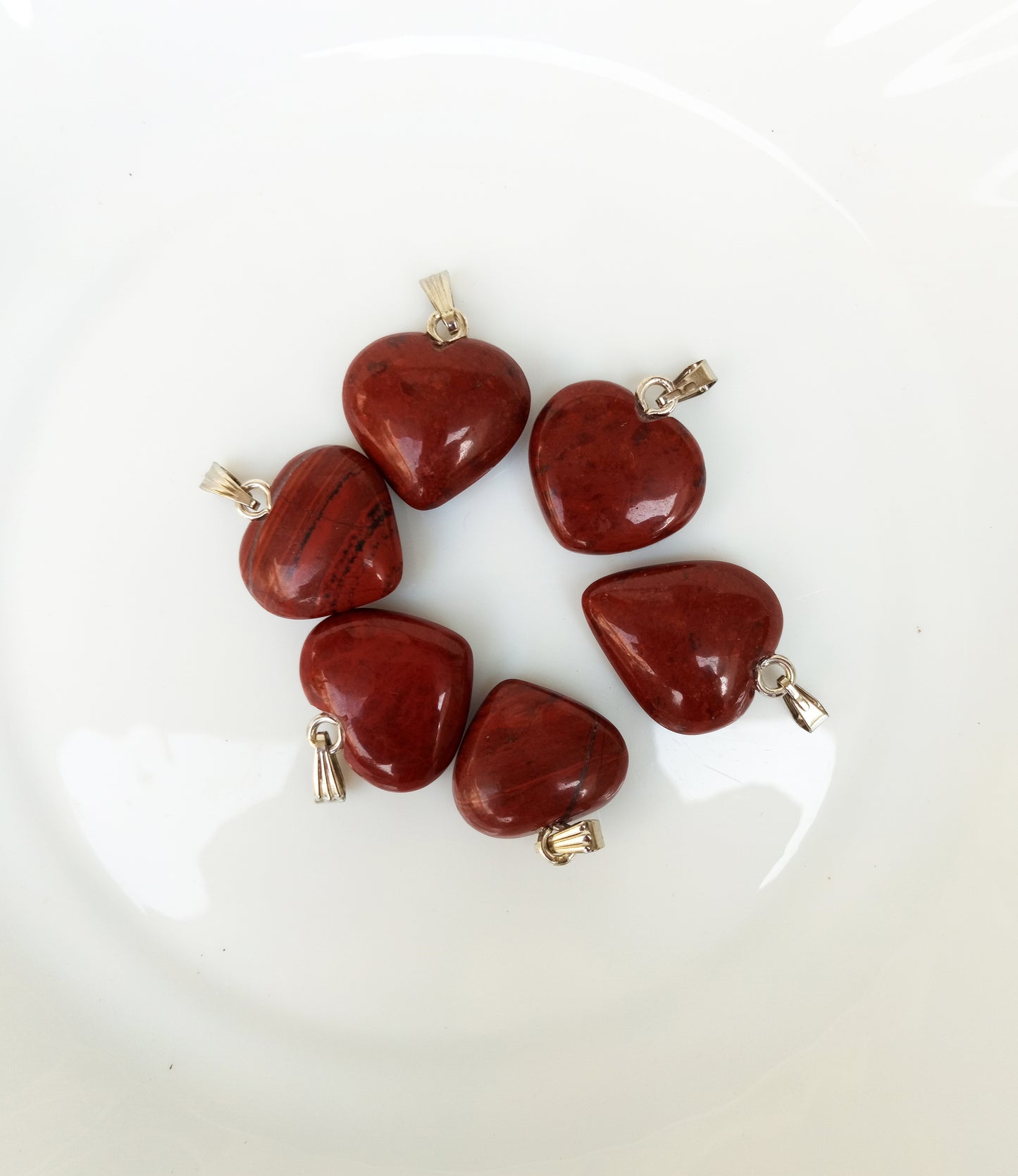 Pendants - Red Jasper Heart Shape