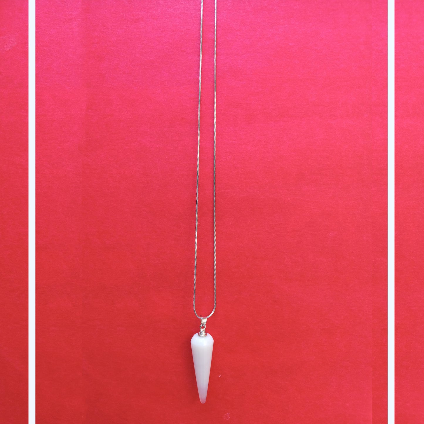 Pendants - White Agate Cone Shape