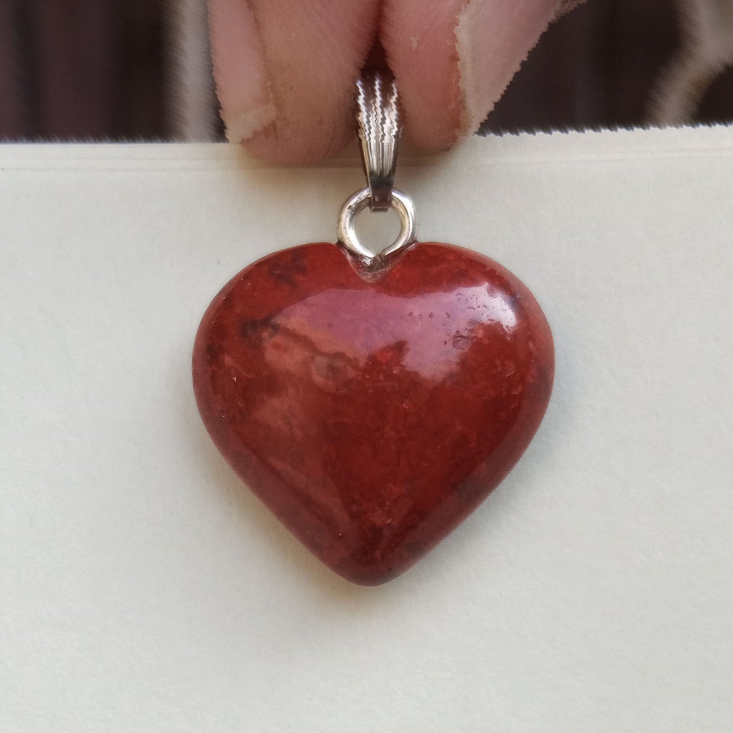 Pendants - Red Jasper Heart Shape