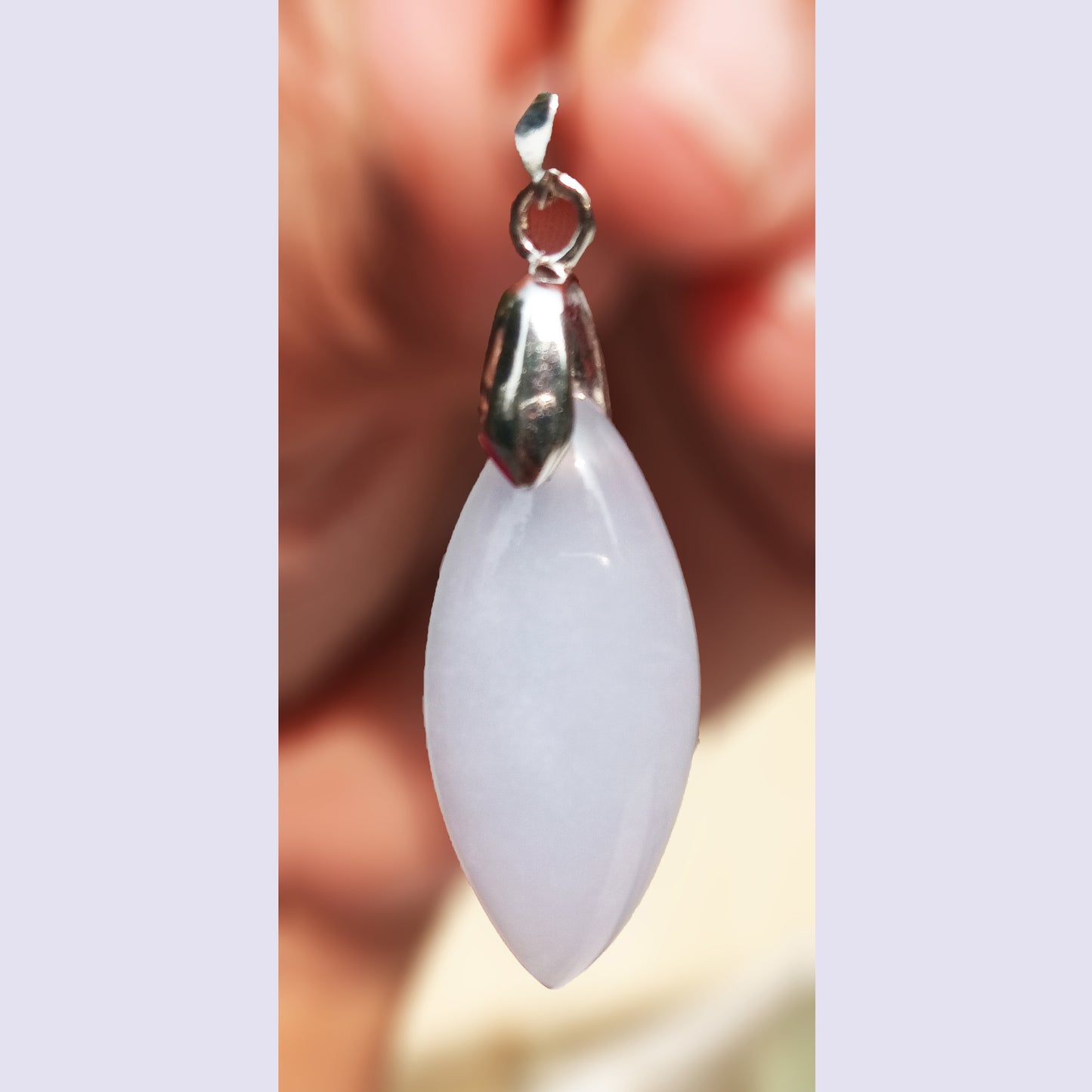 Pendants - White Agate Petal Shape