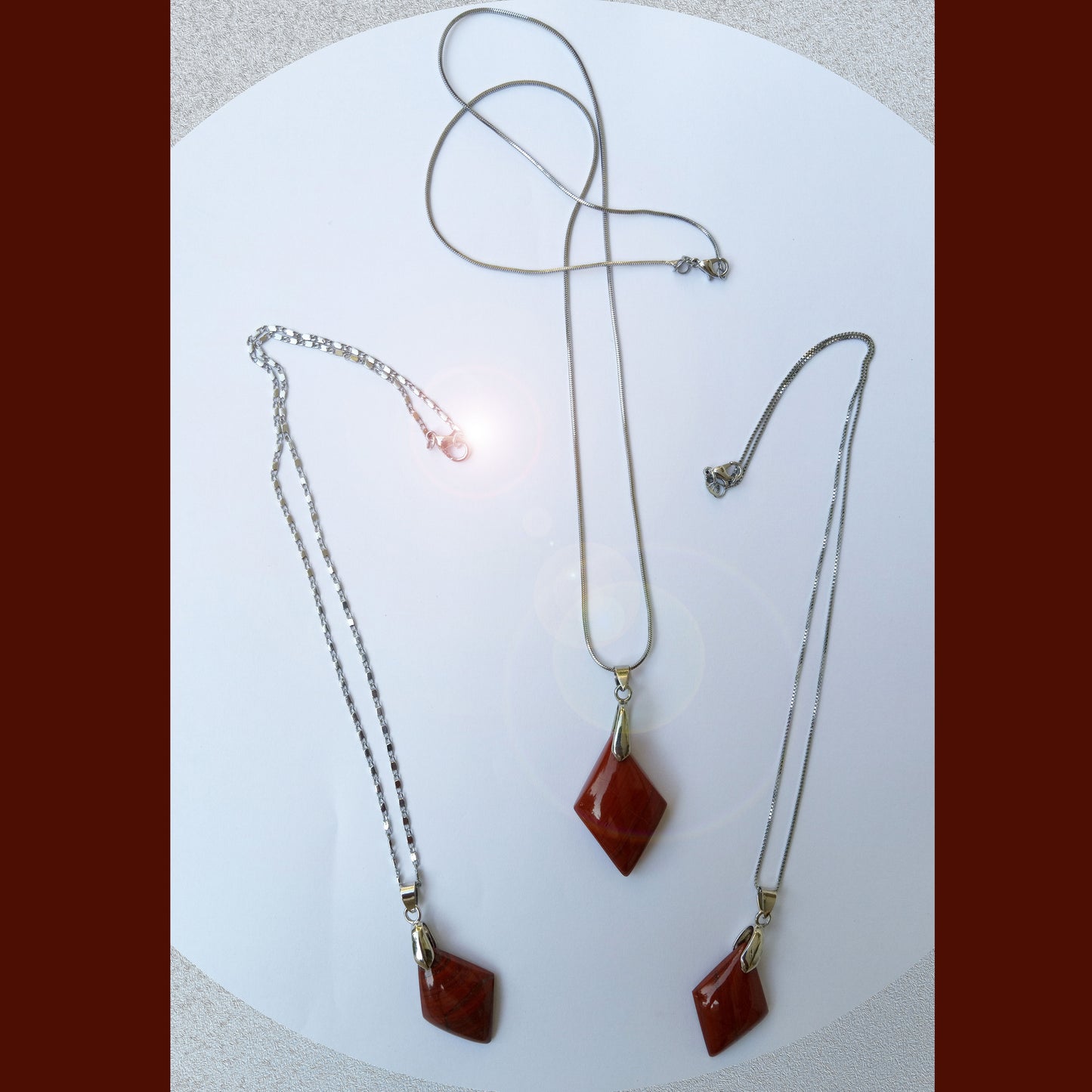 Pendants - Red Jasper Kite Shape