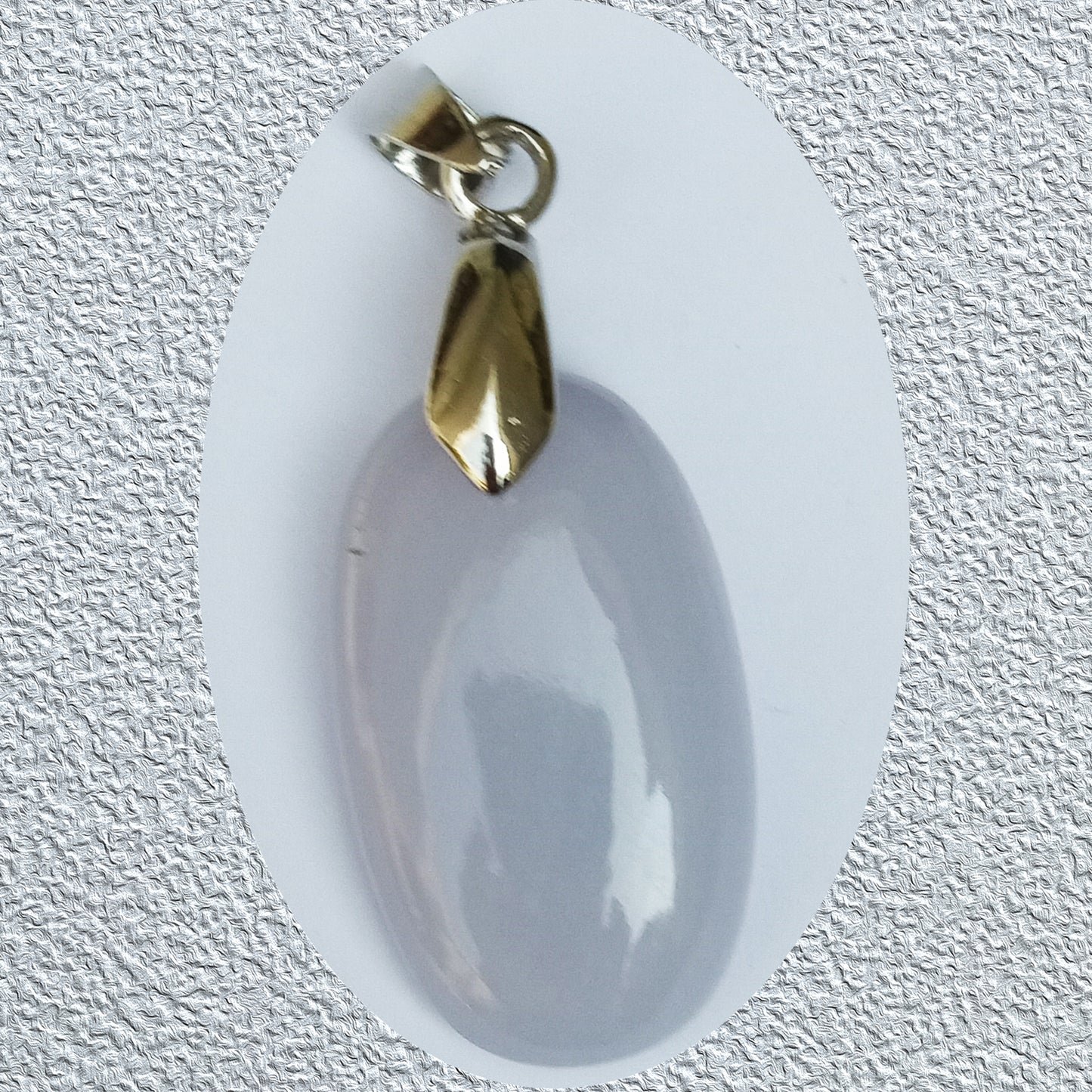 Pendants - White Agate Oval Shape