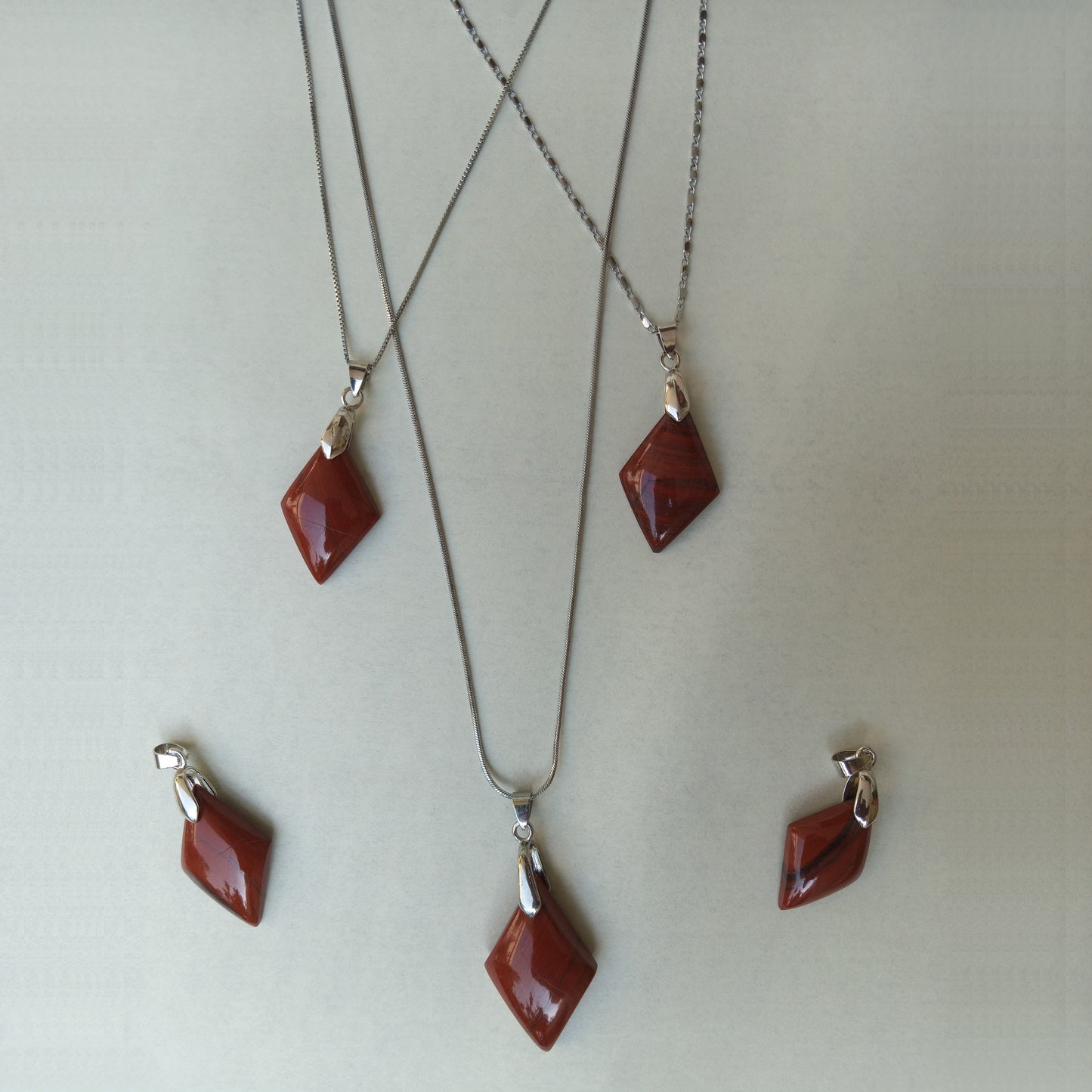 Pendants - Red Jasper Kite Shape