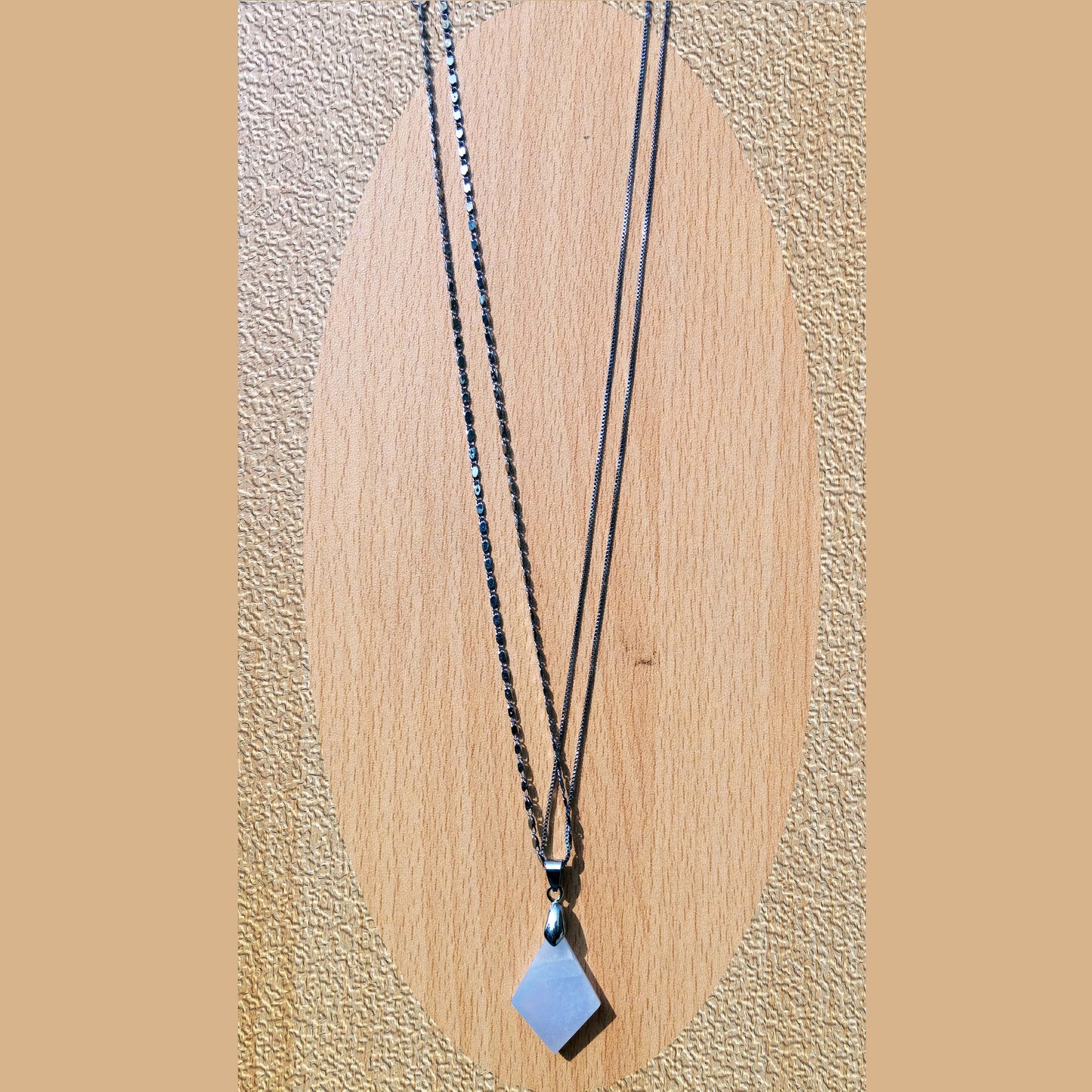 Pendants - White Agate Kite Shape