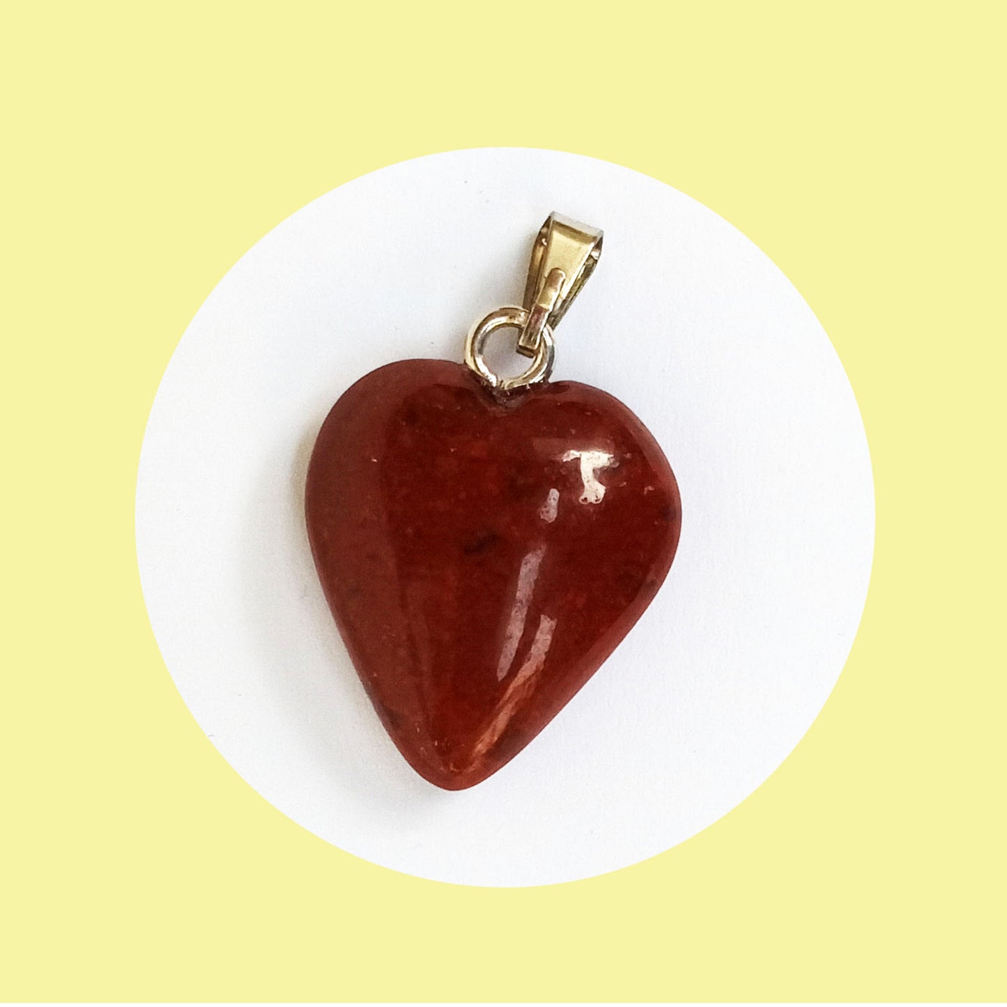 Pendants - Red Jasper Heart Shape