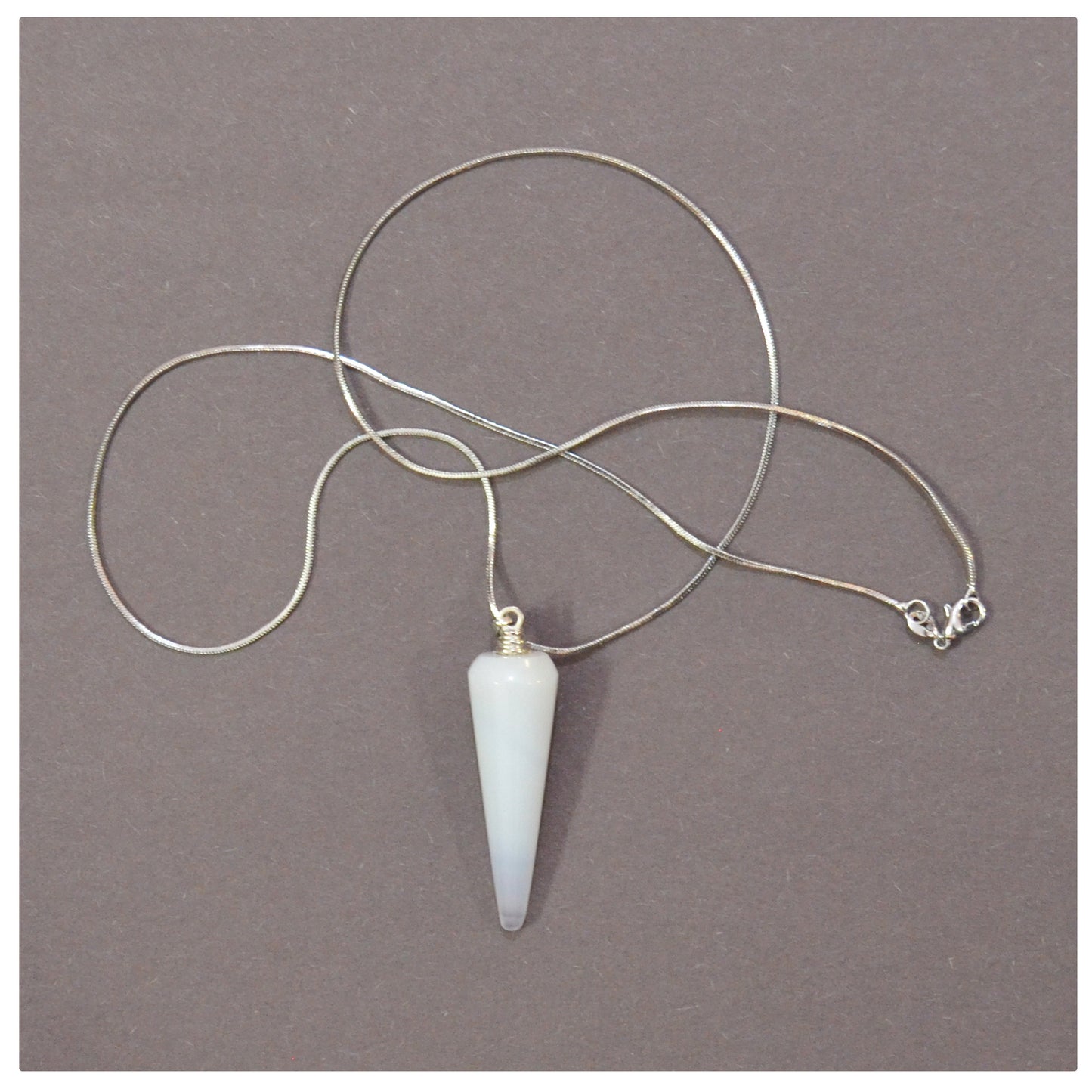 Pendants - White Agate Cone Shape