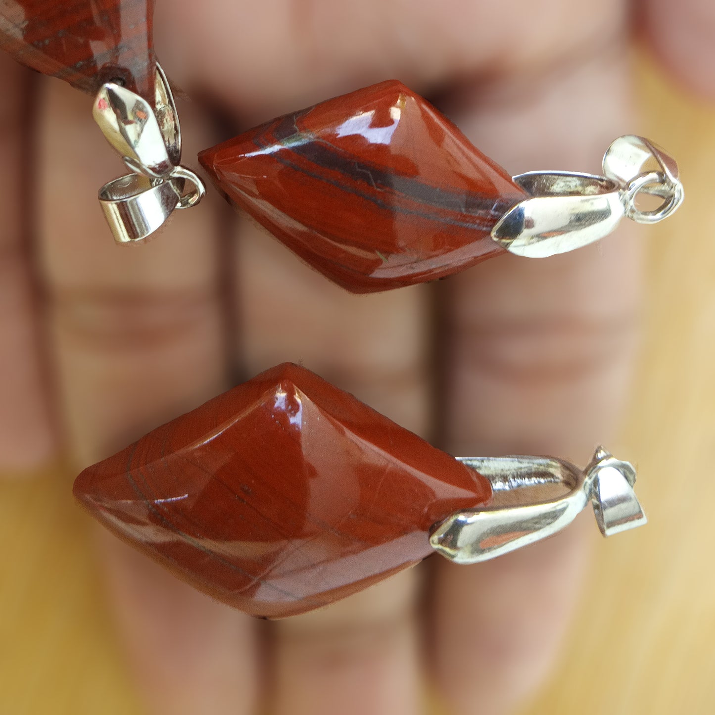 Pendants - Red Jasper Kite Shape