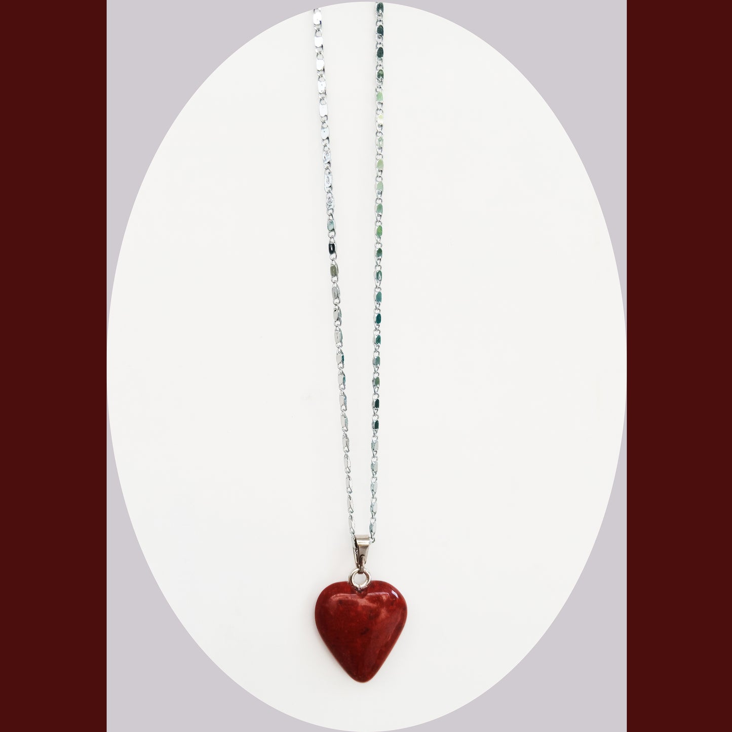 Pendants - Red Jasper Heart Shape