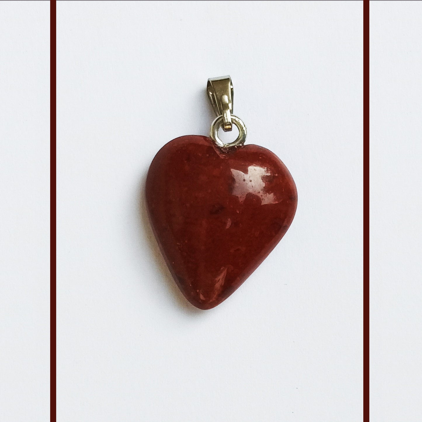 Pendants - Red Jasper Heart Shape