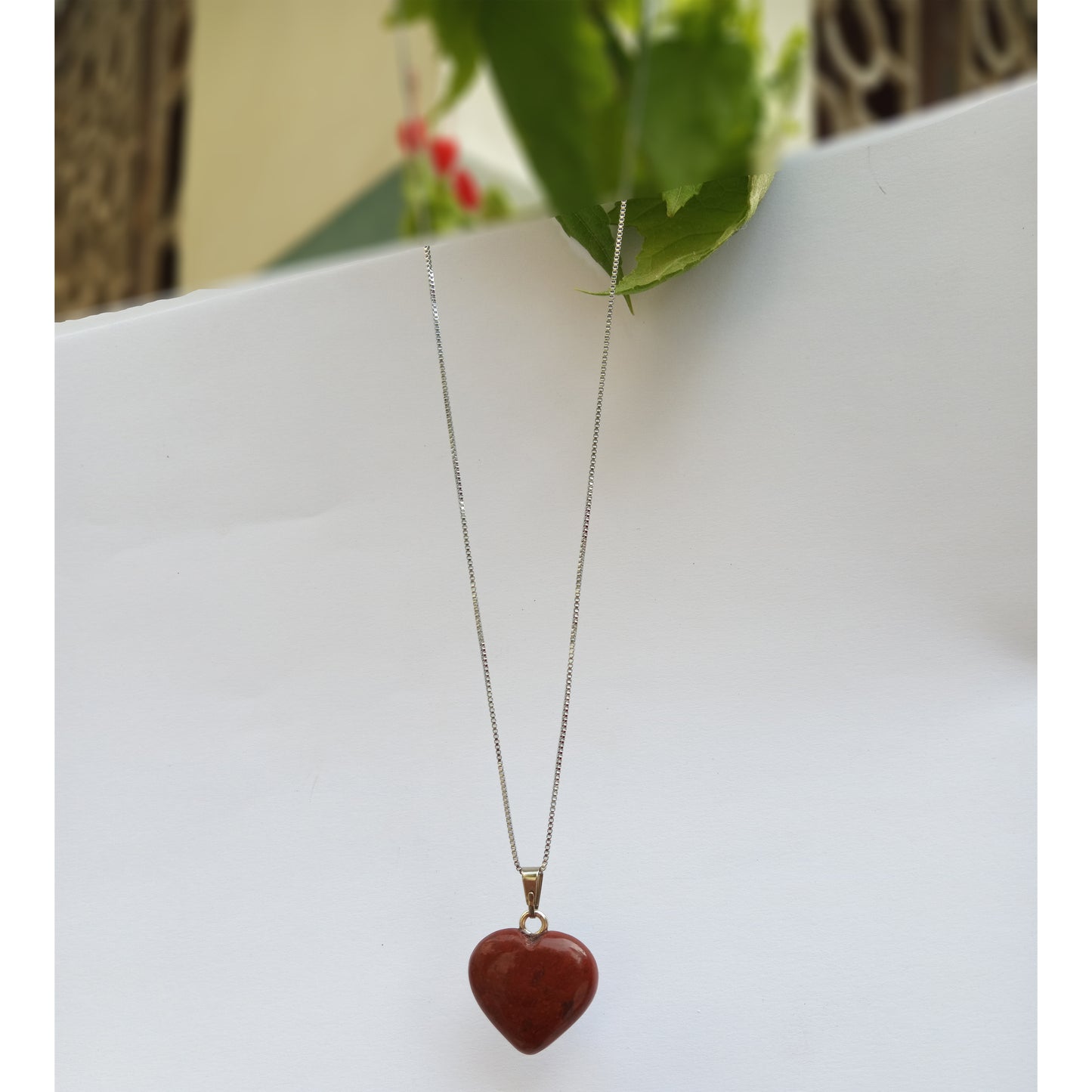 Pendants - Red Jasper Heart Shape