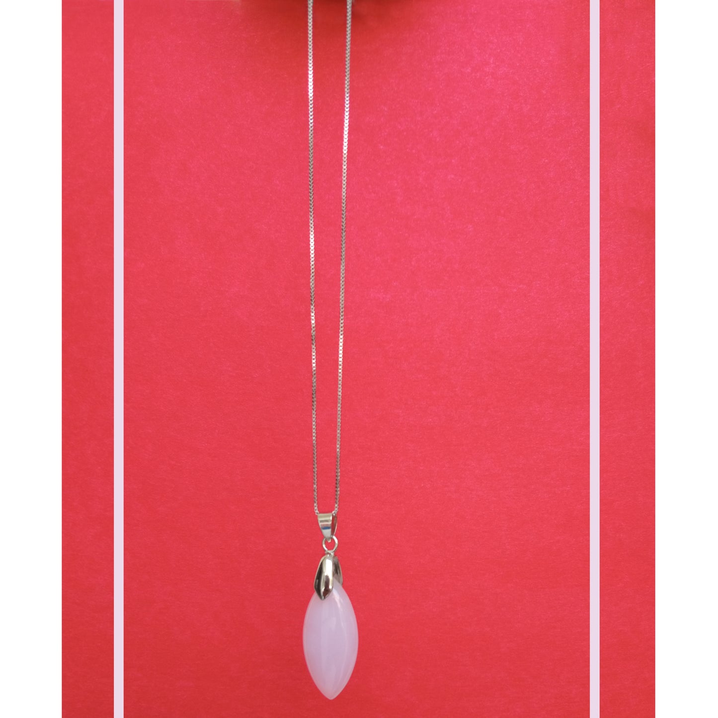 Pendants - White Agate Petal Shape